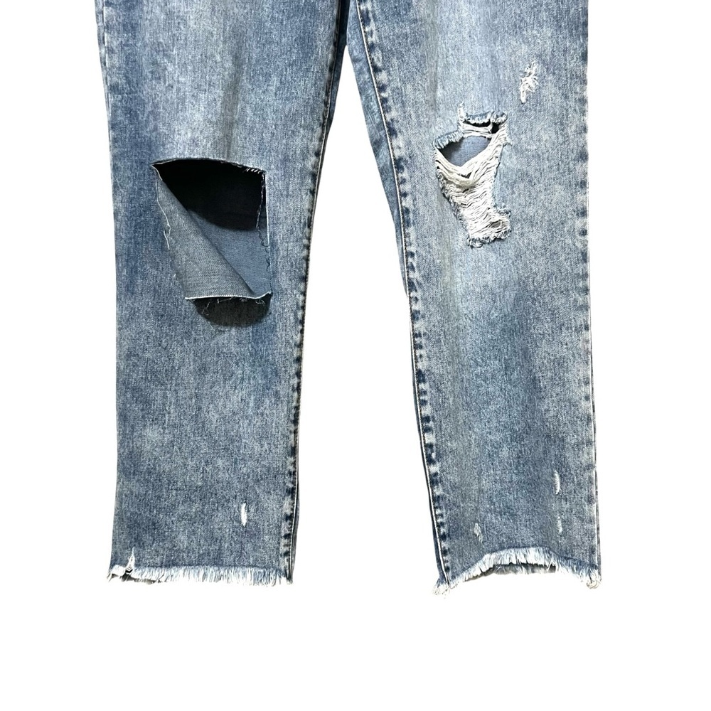 High Rise Distressed Jeans - Picture 3 of 14